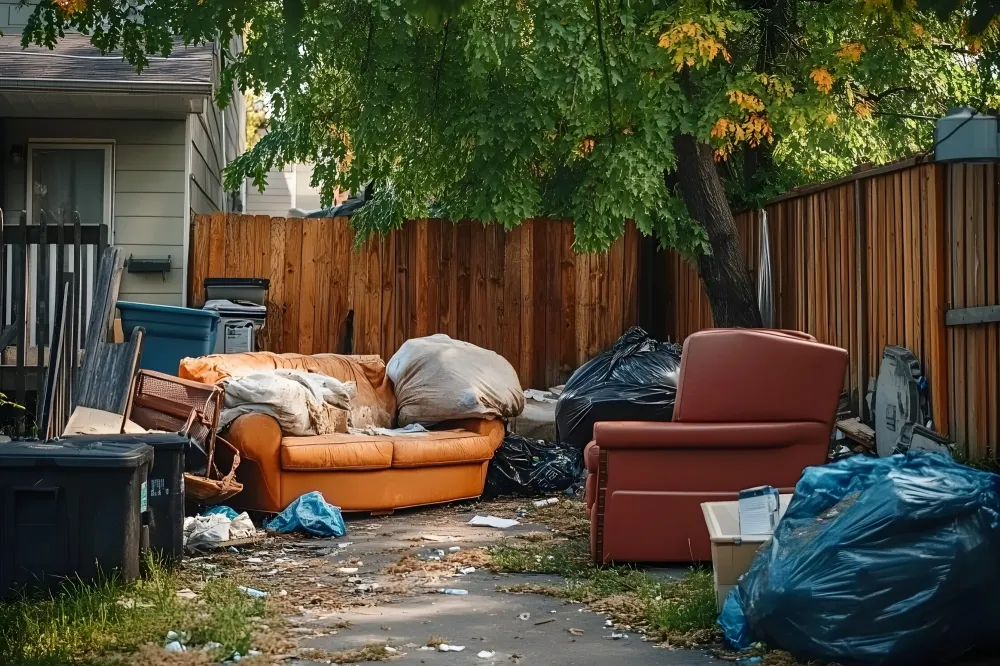 extérieur encombré